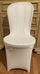 Chair Covers Spandex Stretch White for Banquet - Picture 1 of 6