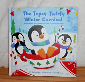 HALLMARK TOPSY-TWIRLY WINTER CARNIVAL PLAYFUL PENGUINS STORY HARDCOVER BOOK NEW - Imagen 1 de 7