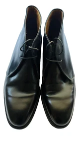 Johnston & Murphy SAYER Chukka Black Italian Lace Up Men's Dress Shoe Size 12M - Picture 1 of 13