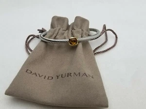 David Yurman Noblesse Citrine Cable Cuff Bracelet Sterling Silver and 18k gold - Picture 1 of 7