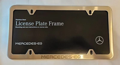 Mercedes Benz EQ OEM Genuine License Plate Frames, Front & Back - Image 1 of 4