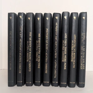 Lot of 9 THE AGATHA CHRISTIE MYSTERY COLLECTION Books Bantam Leatherette 1980's - Imagen 1 de 17