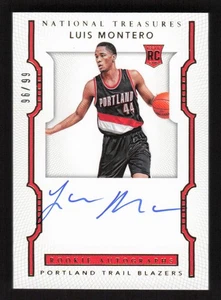 Blazers 2015-16 National Treasures Luis Montero #149 novato radiocontrol automático #149/99 - Imagen 1 de 2
