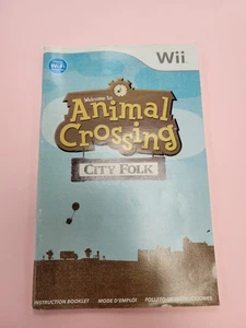 nintendo wii animal crossing city folk manual solamente - Imagen 1 de 2