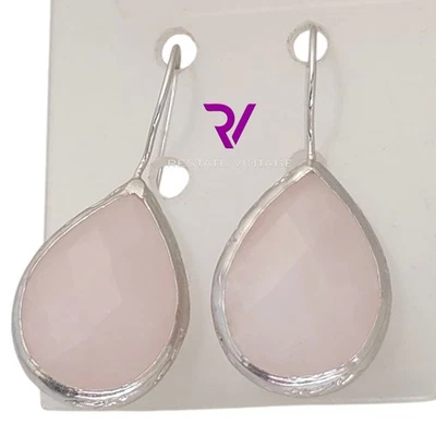 DBJ Dee Berkley Sterling Silver Rose Quartz Hook Earrings - Image 1 of 4