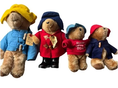Muñeca de peluche vintage de Eden Paddington Bear con etiqueta y botas, lote de 4 años 80 Foto 1 de 4