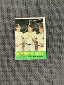 1963 Topps Mickey Mantle Bomber's Best #173 Yankees Fair/Good Free Ship - Picture 1 of 2