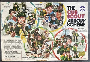 SEPTEMBER 1977 FIRST EDITION SCOUTING POSTER - THE CUB SCOUT ARROW SCHEME - Picture 1 of 1