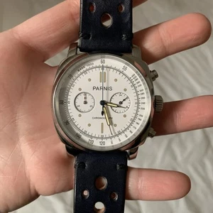 Parnis Luminous Watch Chronograph White Dial - Picture 1 of 6