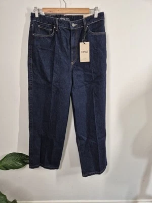 Mango Brigitte Dark Denim Wide Leg High Waisted  Jeans Size 12 BNWT - Image 1 of 4