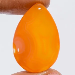 100% Natural Carnelian Pear Shape Cabochon Gemstone 32 Ct. 30X20X5 mm EE-51301 - Picture 1 of 2