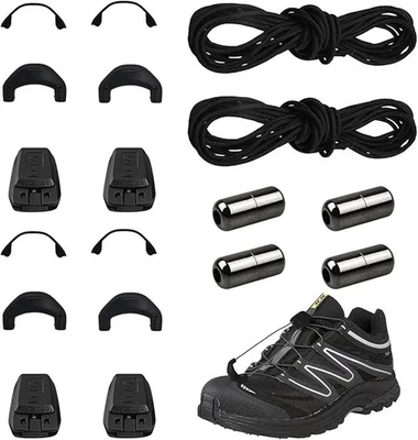 Schnellschnürsystem,Ohne Binden Schuhbänder Ersatz Für Salomon Speedcross Ski Sc - Bild 1 von 4