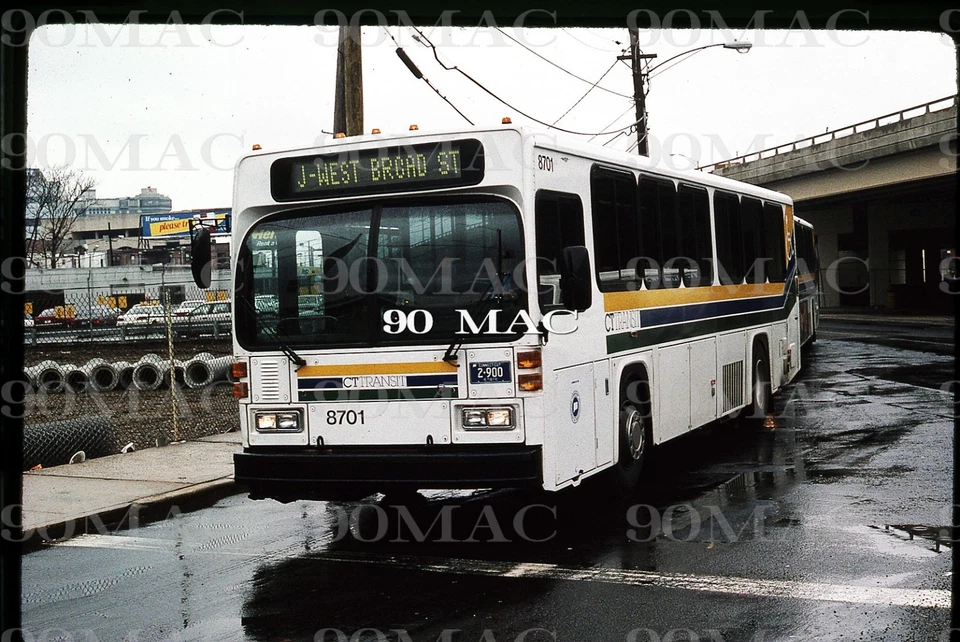 CONNECTICUT TRANSIT. Autobús SAAB-SCANIA #8701. Hartford (CT). Diapositiva original 1991. Foto 1 de 1