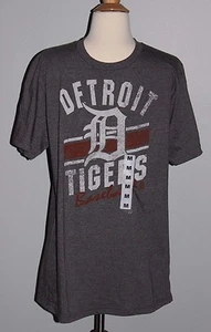 NEW Detroit TIGERS Baseball T-Shirt Men's Sizes M L XL Gray Ring Spun Soft Fit - Picture 1 of 2