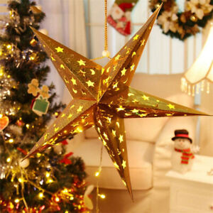 Paper Star Lantern Lampshade Paper Star Light Shade Christmas Star Hanging Decor