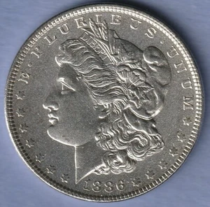 1886-P MORGAN SILVER DOLLAR. Our Opinion Uncirculated. Free Shipping. #2 - Picture 1 of 4