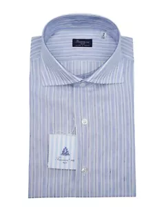 Neu FINAMORE Napoli HANDMADE Kleid EDUARDO Shirt Größe 16 US 41 EU (FIN457) - Bild 1 von 2