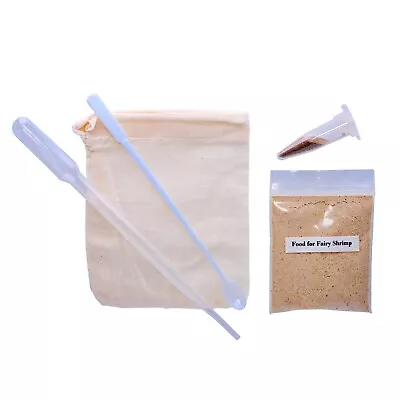 BETTAS & ART Fairy Shrimp Eggs & Food + Hatching Tools Live Fish Food
