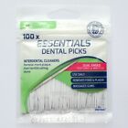 100x DenTek Dental Picks Dual Ended Flexible Textured Bristled Fresh Mint