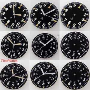 33.6mm Black Watch Dial&Hands Fit NH35/36 ETA 2824 PT5000 Miyota8215 DG2813 - Picture 1 of 45