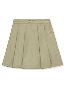 French Toast Girls' Bow Trim Scooter Skirt Color: khaki Size: 4 - Picture 1 of 6