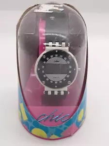 Orologio vintage CHIC donna cinturino in gomma bianco e nero con cassa orologio da polso al quarzo - Foto 1 di 8