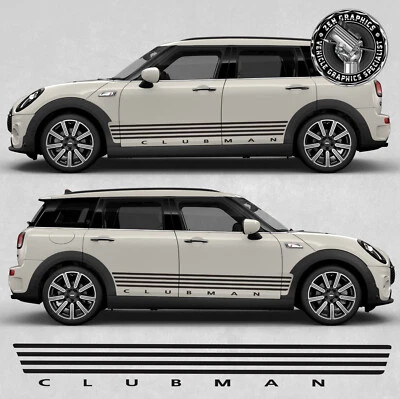 Strisce Laterali per Mini F54 Clubman Cooper/S Adesivi Decalcomanie Fogli Decorativi - Immagine 1 di 2