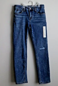 Cat &Jack Boys' Super Stretch Slim Adjustable Waist Distressed Jeans Pants Sz 14 - Picture 1 of 9