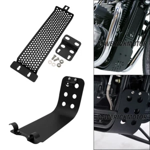 Plate Engine Guard Oil Cove Fit Thruxton Scrambler 900 T100 110th SE 01-15 Black - Picture 1 of 19