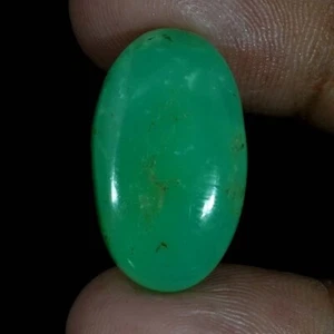 24 x 14 mm Oval Cabochon Undurchsichtig Natürlicher Australischer Chrysopras Edelstein Menge 1 - Bild 1 von 4