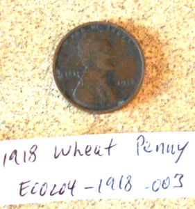 Lincoln 1918 penique de trigo centavo errores de laminación/troquelación; moneda antigua de colección dinero - Imagen 1 de 3