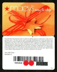 MACY'S Gift Box with Red String Bow ( 2006 ) Gift Card ( $0 ) V2 - Picture 1 of 1