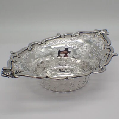 Украшенная пирсинговая чаша украшение для лица из чистого серебра Бирмингем 1903 - Изображение 1 из 4