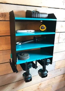 Wandhalterung Elektrowerkzeug Aufbewahrung Regal Akku Bohrer Box Schraubendreher Gestell ordentlich Werkstatt - Bild 1 von 12