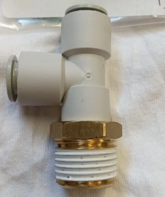 SMC KQ2Y10-04S 10mmX1/2"NPTx10mm push-to-connect male run tee **5-pack** - Image 1 of 3