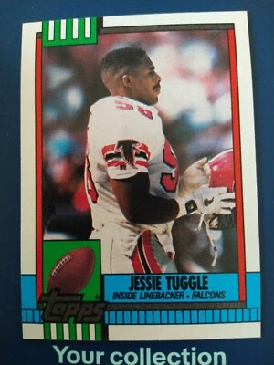 1990 Topps Football Disclaimer Back Jessie Tuggle #479 Atlanta Falcon Rookie RC - Image 1 of 2