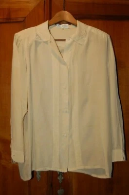 Miss Jessica - Camicetta donna, Panna, 100% Seta, tg 48, usata - Immagine 1 di 4