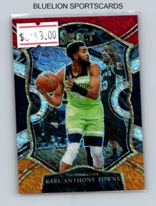 Panini Select 2020-21 - Karl-Anthony Towns #36 rojo blanco naranja brillo Prizm - Imagen 1 de 2