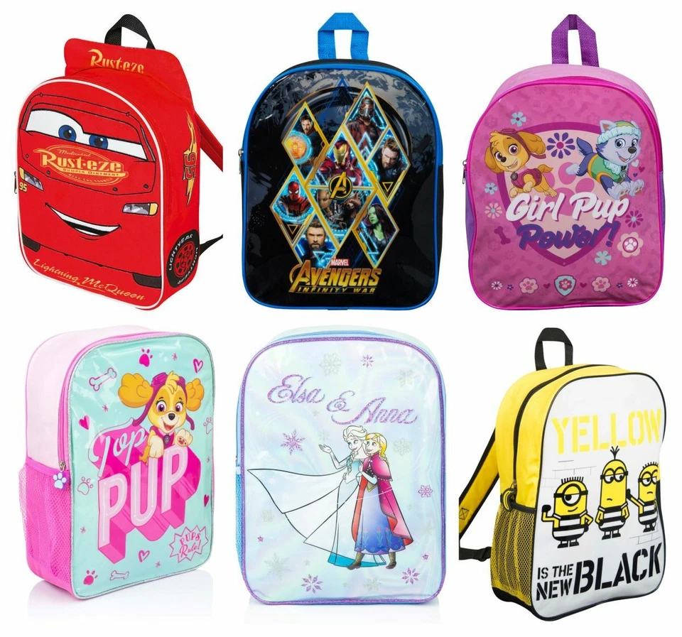 DISNEY GIRLS BOYS KIDS CHILDRENS BACKPACK RUCKSACK MARVEL SCHOOL BAG - GIFT - Image 1 of 1