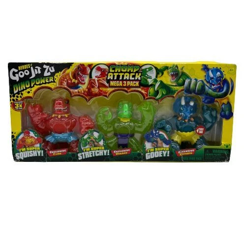 Heroes of Goo Jit Zu Dino Power Chomp Attack Mega 3 Pack Action Figure