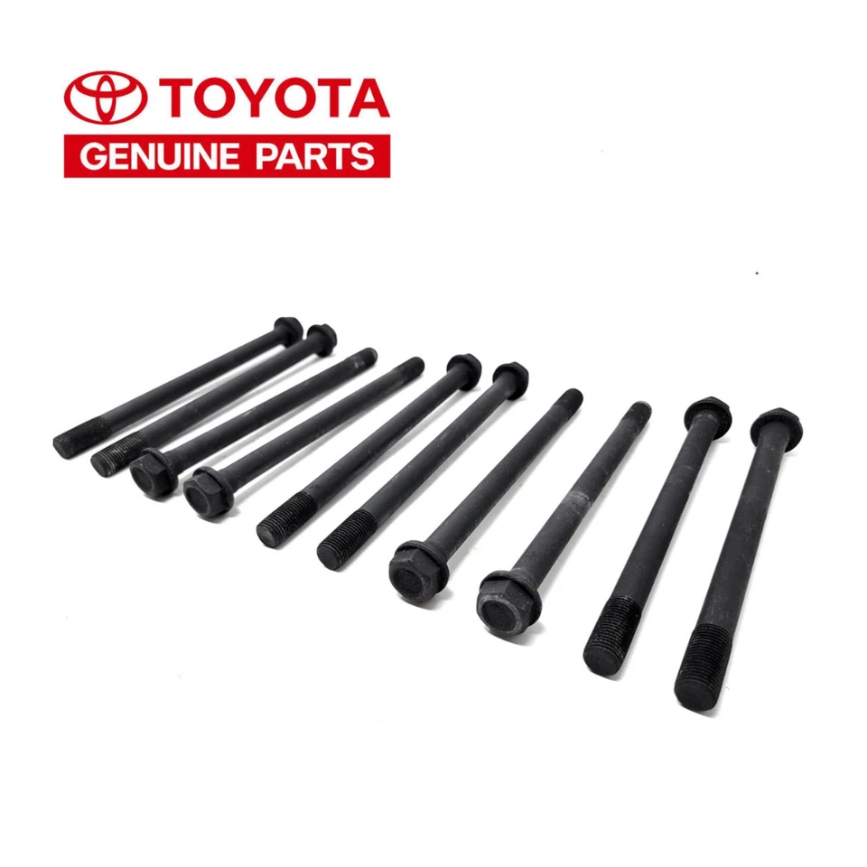 NEW GENUINE OEM  1985-1995 TOYOTA PICKUP 4RUNNER 22R 22RE NEW HEAD BOLT SET 10 - image 1 of 1