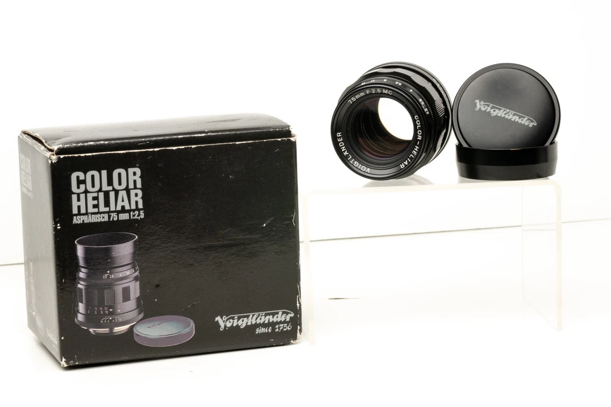Voigtländer Camera Lenses 75mm Focal f/2.5 Maximum Aperture for