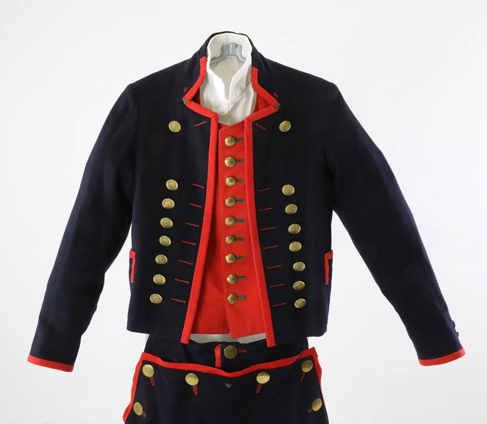 Chaqueta Húsar de Lana Negra Conjunto Completo Disfraz Popular Tradicional Hombre, 5 Piezas, Delsbo, Foto 1 de 4