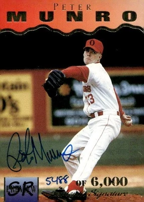 1995 Signature Rookies Preview Autographs Insert #25 Peter Munro (RC) - Image 1 of 2