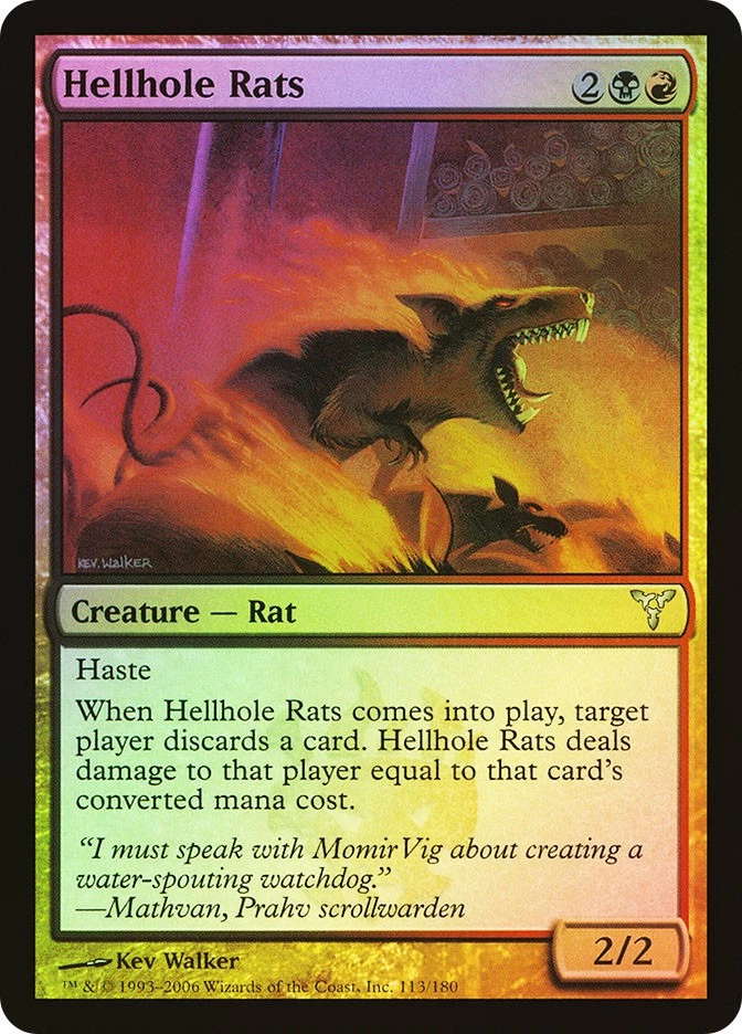 MTG FOIL Hellhole Rats  - Dissension #113 - Image 1 of 1