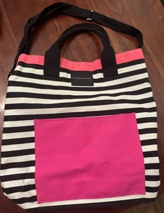 Borsa grande Victoria's Secret nera, bianca e rosa caldo con tracolla - Foto 1 di 5