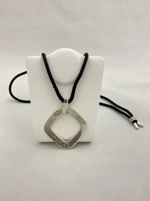Autentica collana TIFFANY & CO. 1837 grande corda quadrata aperta argento 925... - Immagine 1 di 4