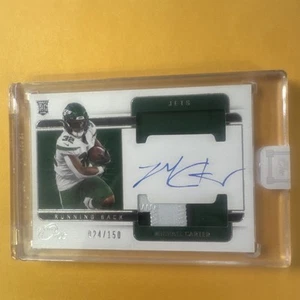 2021 Panini One Michael Carter Rookie Dual Patch Auto Autograph RC /150 Jets - Picture 1 of 1
