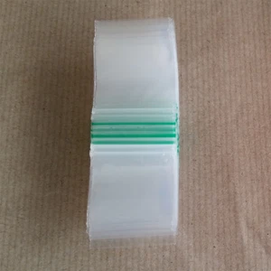 Clear Poly Plastic Grip Seal Bag Reusable Zip Approx 45mm X 45mm (4.5cm X 4.5cm) - Picture 1 of 15