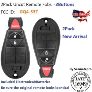 2 GQ4-53T Keyless Entry Remote Key Fob for 2013-2018 Dodge Ram 1500 2500 3500 3B - Picture 1 of 5
